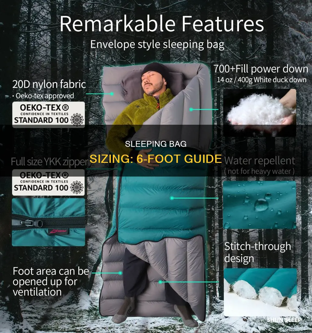 what size sleeping bag 6 foot