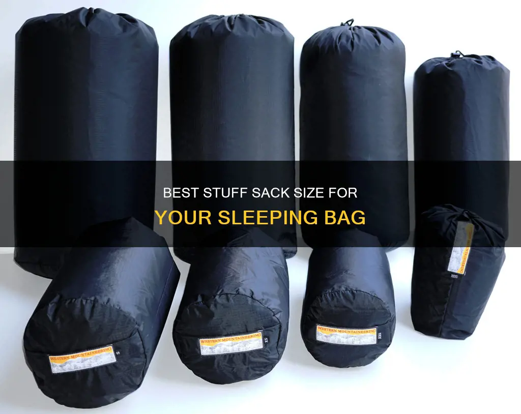 what size z pack stuff sack for sleeping bag