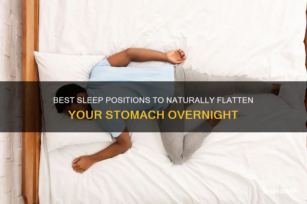 what sleep position helps your stomach flatten