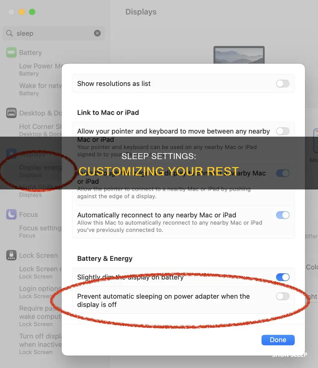 what sleep setting to use