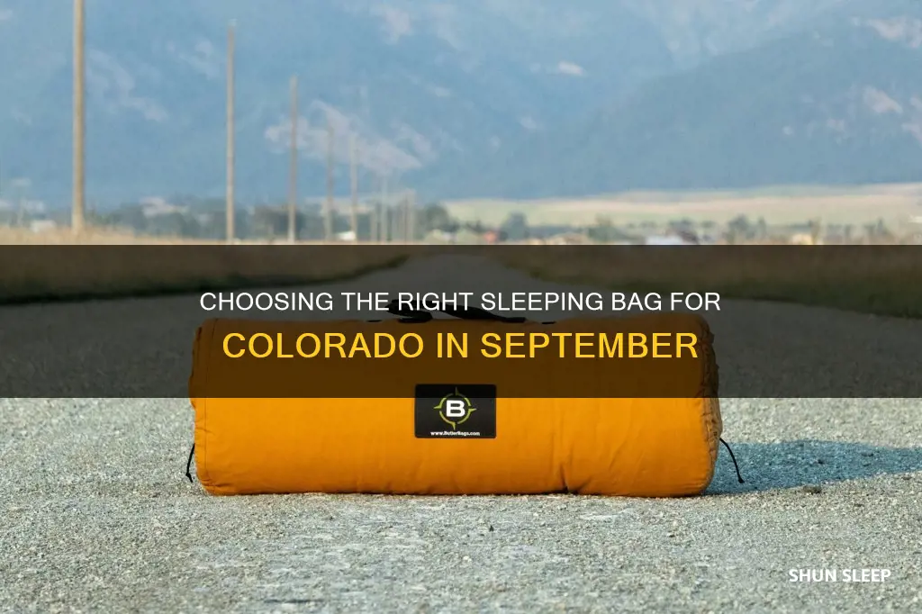 what sleeping bag colorado in september