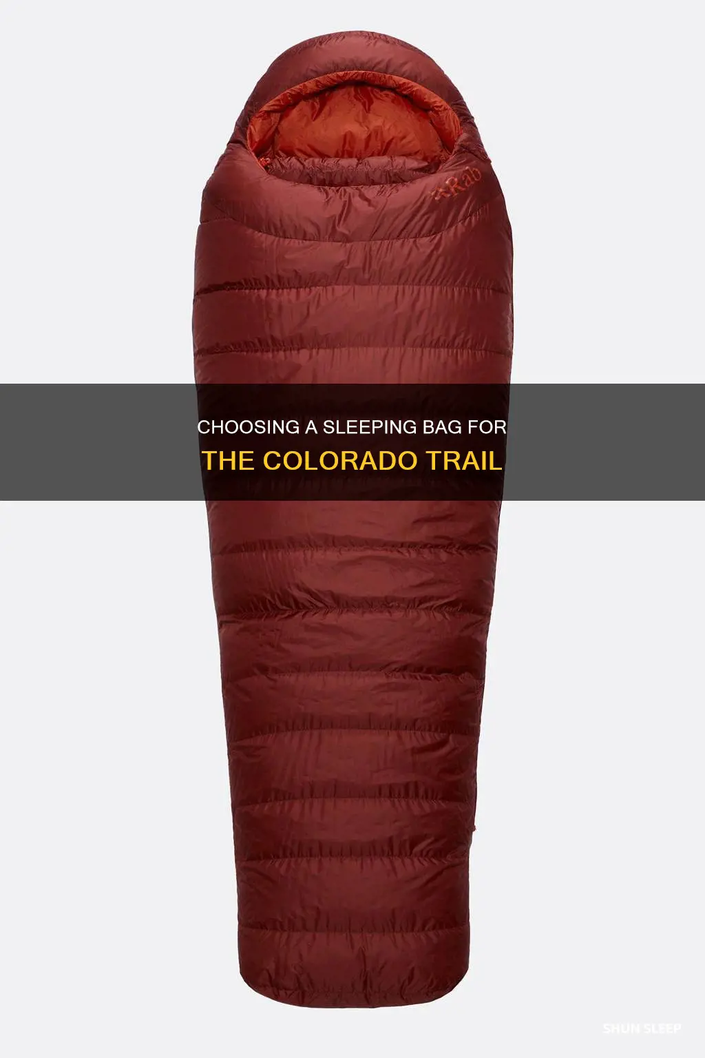what sleeping bag should i bring for the colorado trail