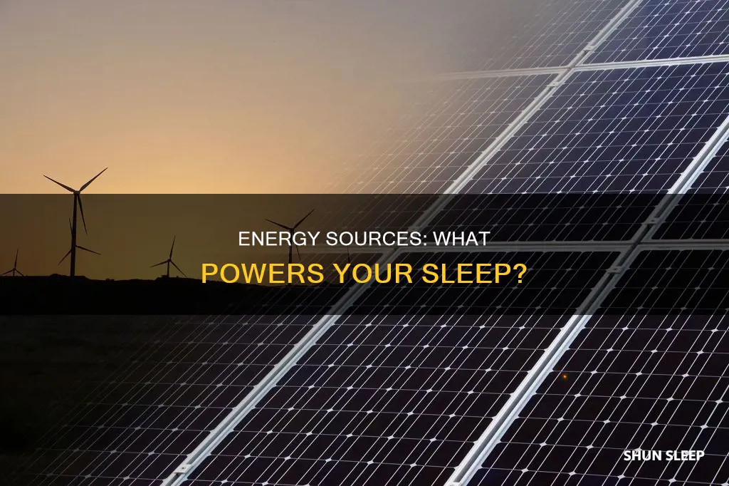 what sources of energy are you using during sleeping