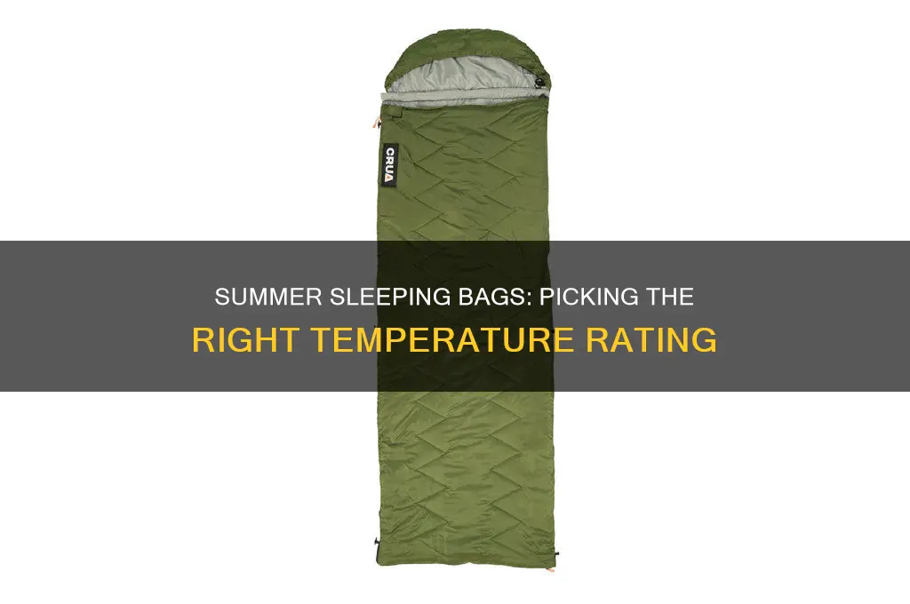 what temp sleeping bag for summer