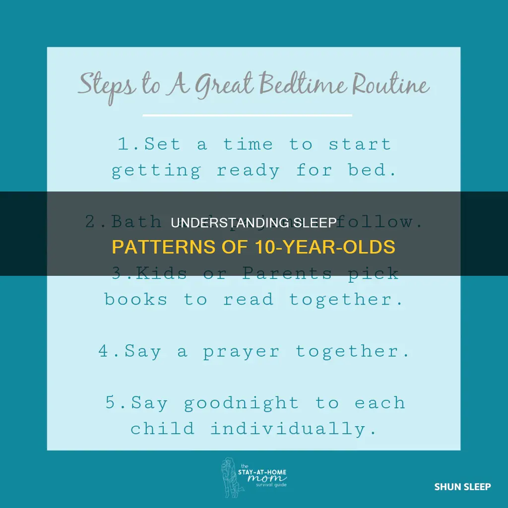 what time do 10 year olds sleep
