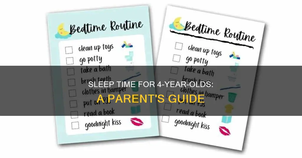 what time does a 4 year old sleep