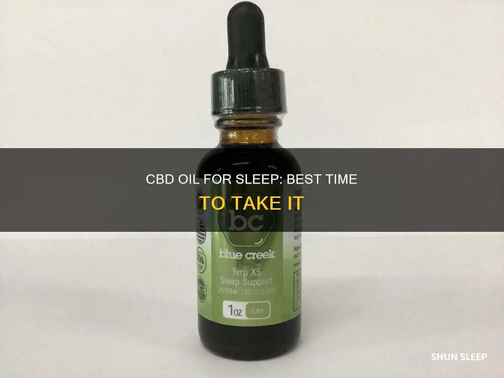 what time of day to take cbd oil for sleep