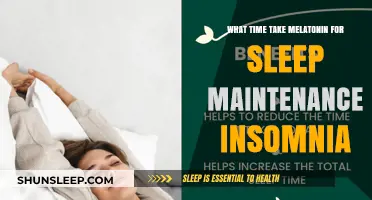 Melatonin Timing for Sleep Insomnia Maintenance