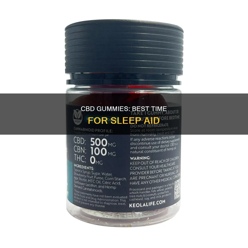 what time to take cbd gummies for sleep