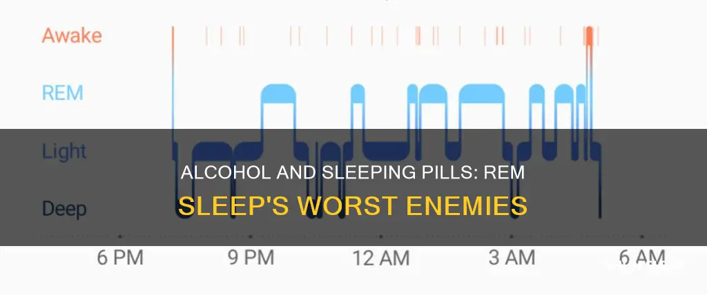 what to alchohol and sleeping pills do to rem