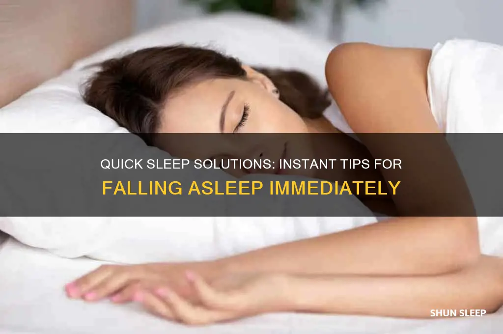 what to do to get immediate sleep