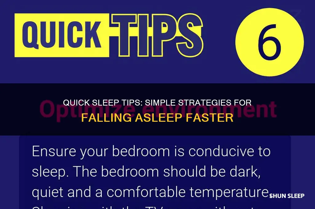 what to do to help sleep quickly