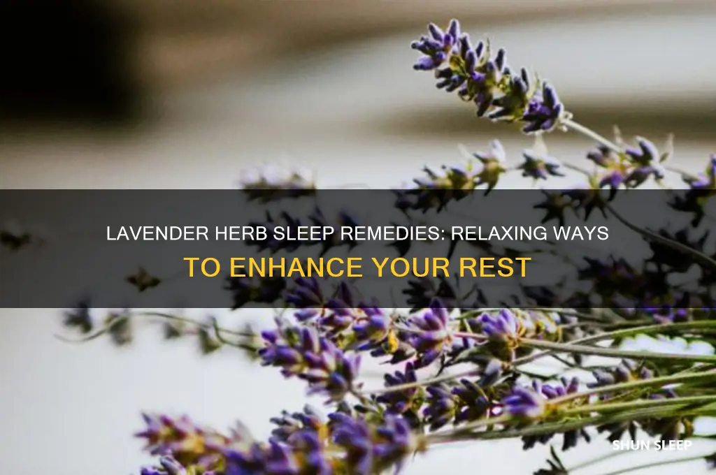 what to do with lavender herb to help sleep