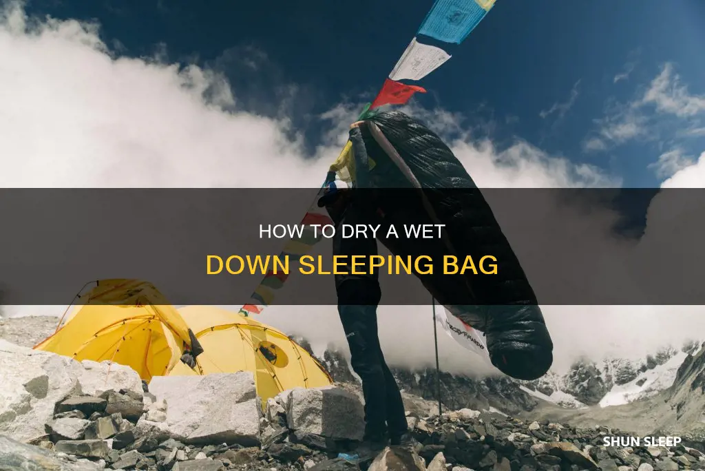 what to do with wet down sleeping bag