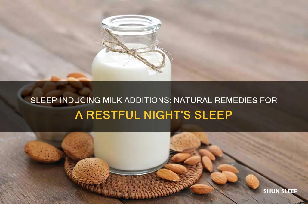 what to put in milk to help you sleep