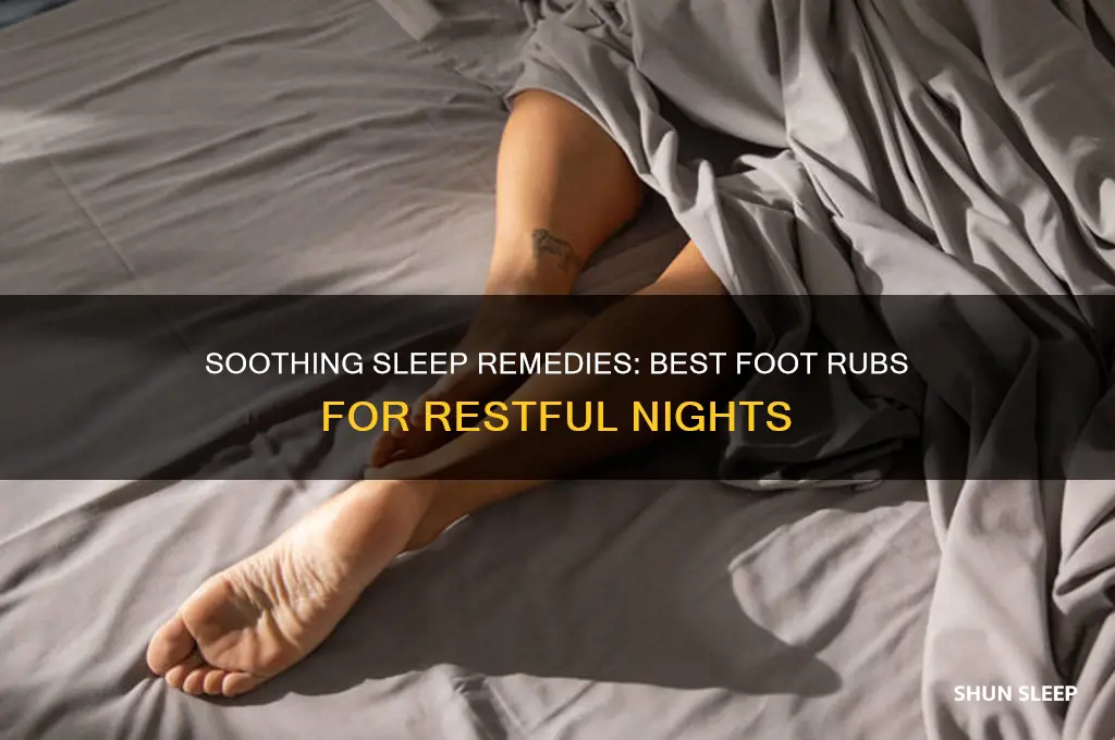 what to rub on bottom of feet to help sleep
