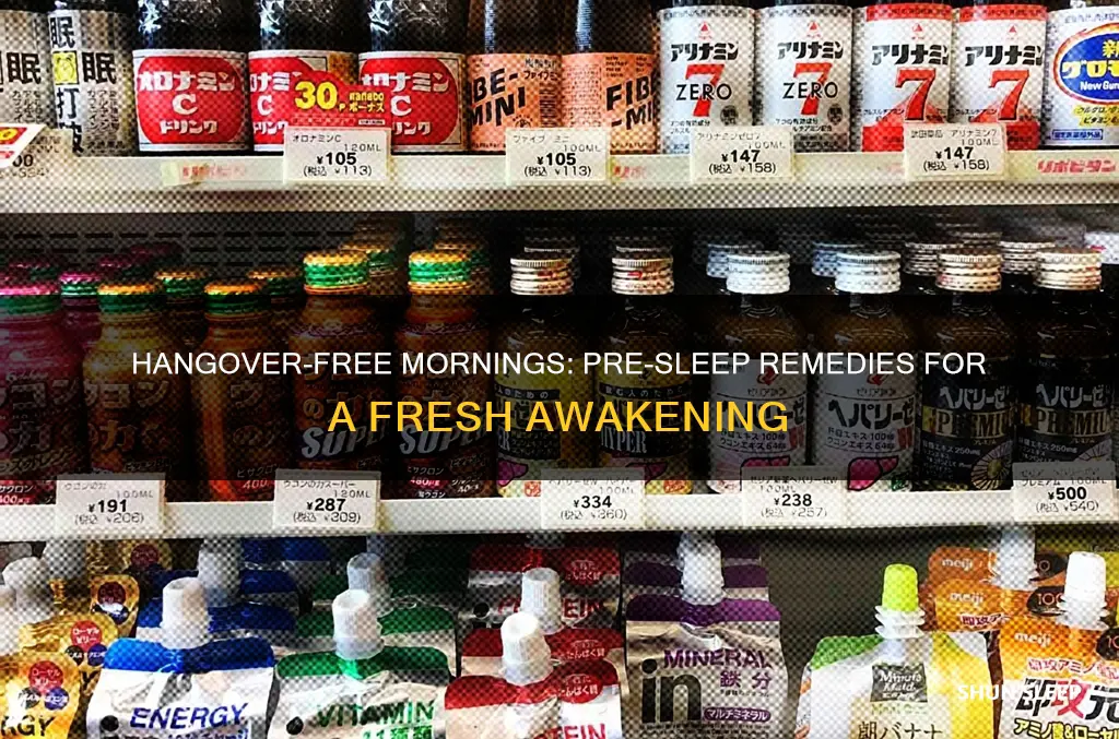 what to take before sleep to avoid hangover