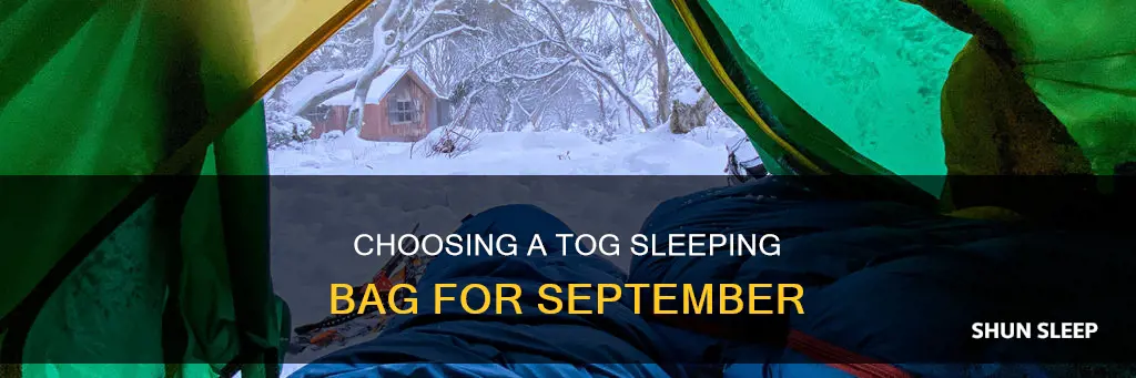 what tog sleeping bag for september