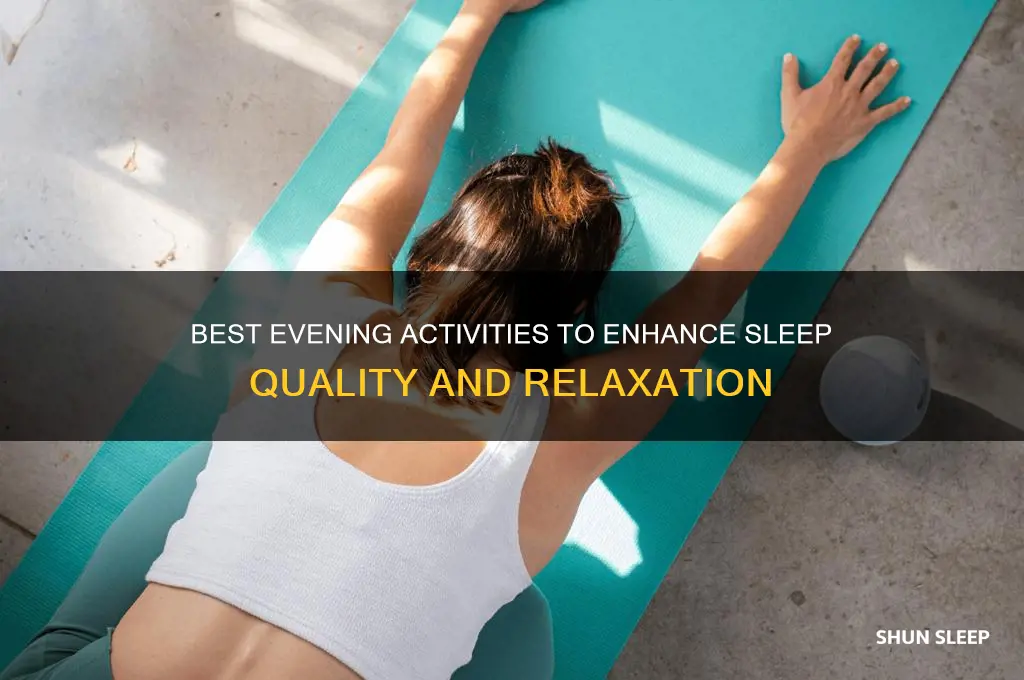 what type of activity helps you sleep