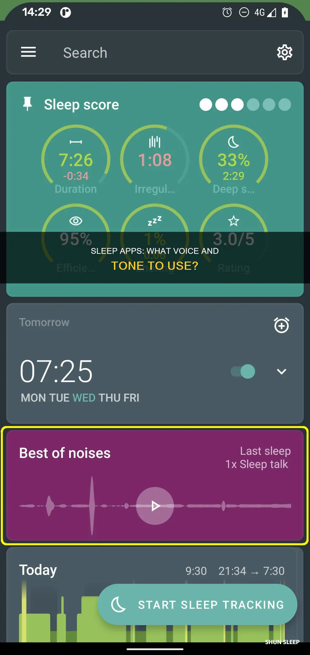 what voice does sleep app use