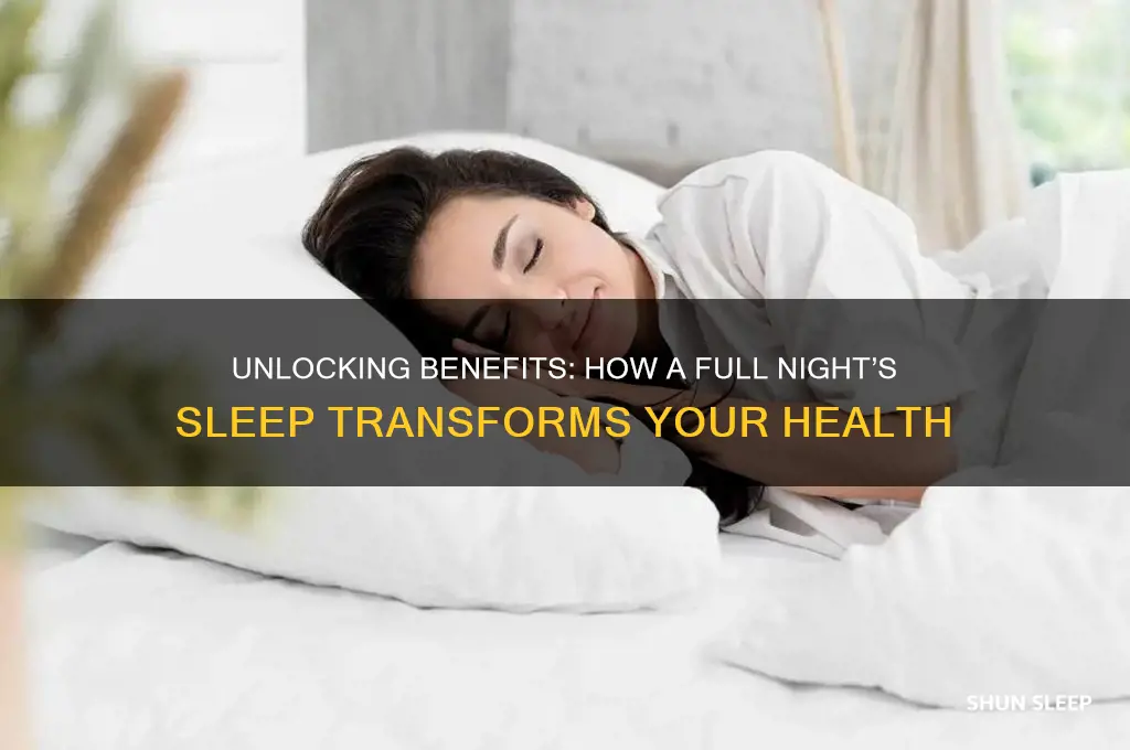 what will a full 8 hours of sleep help do