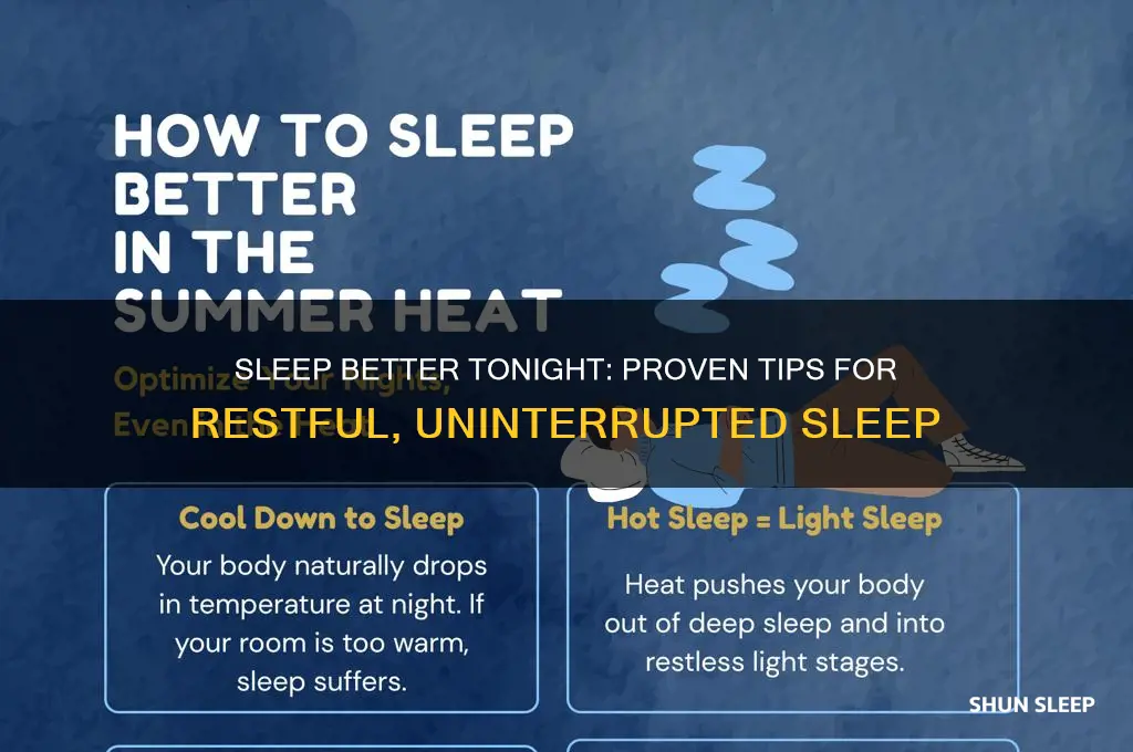 what will help me sleep through the night