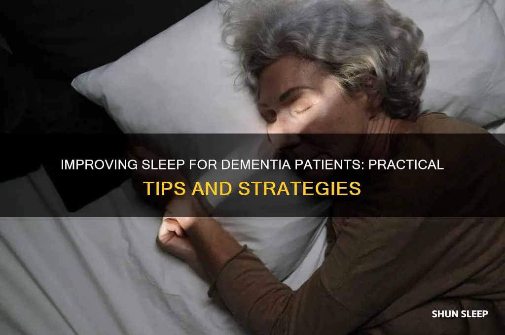 what xan be done to help dementia patients sleep