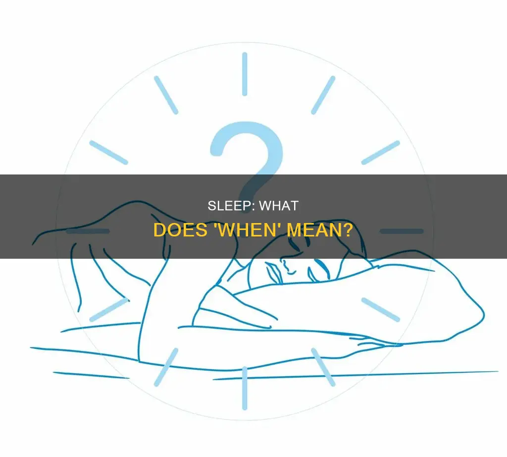 when are you sleeping meaning