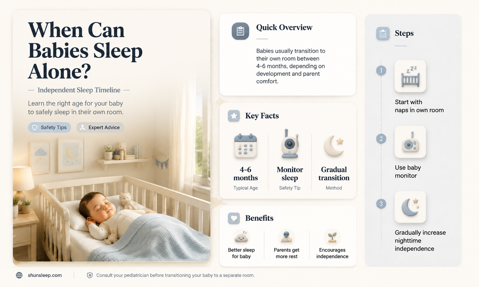can a 2 month old sleep in their own room