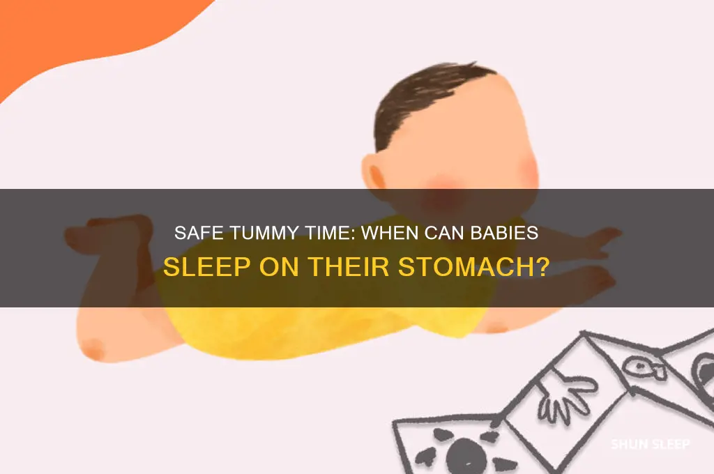 when can baby start sleeping on stomach