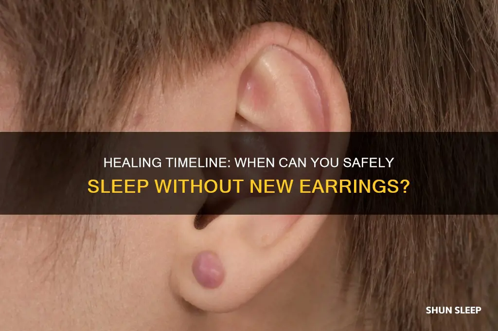 when can you sleep without earrings after getting them pierced