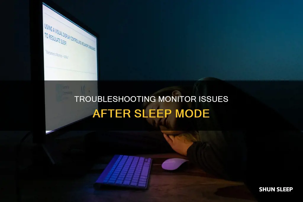 when computer awakes from sleep monitor doesn