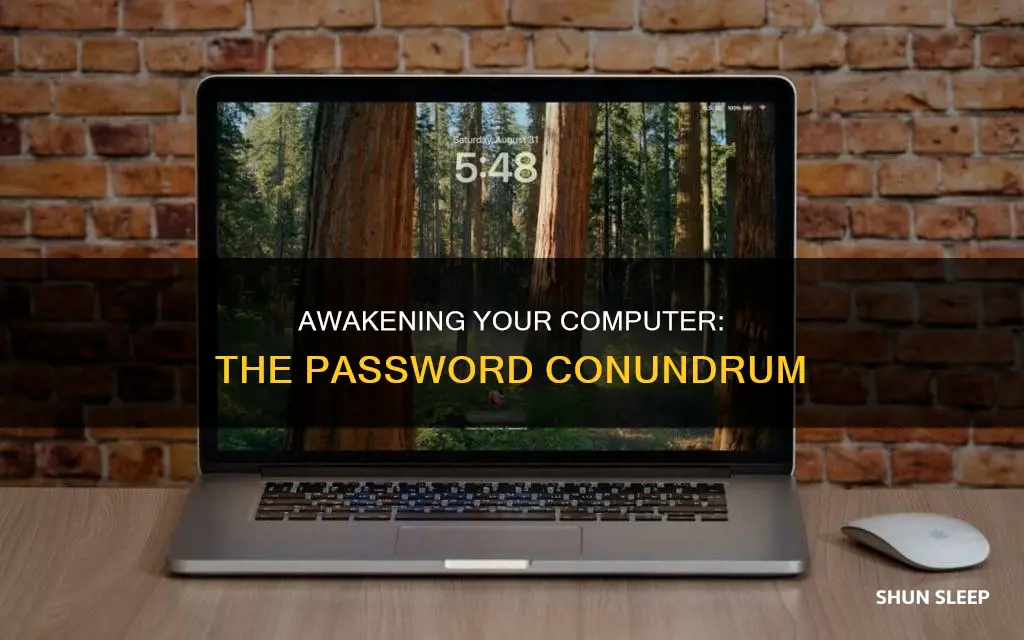 when computer goes to sleep and need to enter password