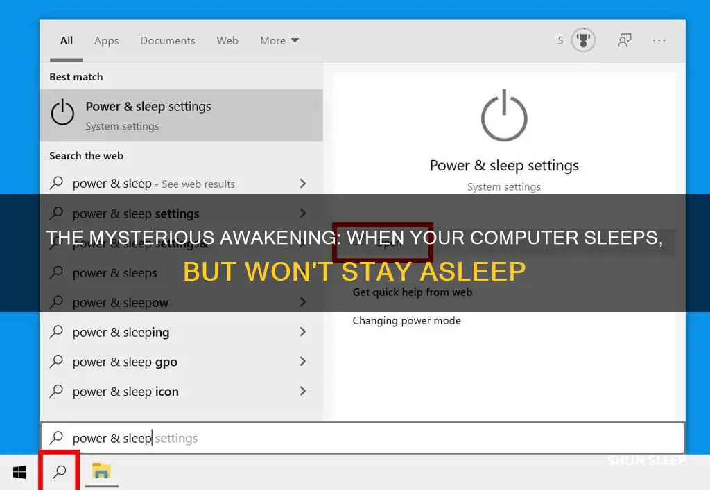 when computer is sleep it wakes up