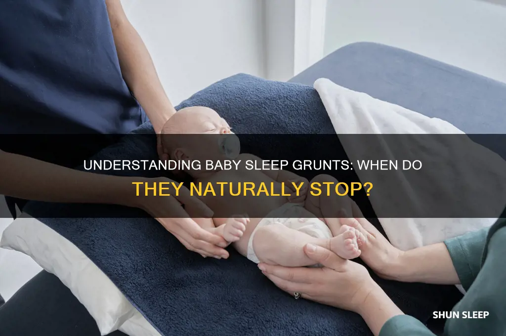 when do babies stop grunting in their sleep