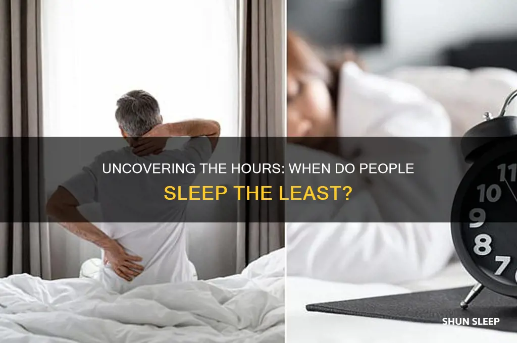when do people get the least amount of sleep