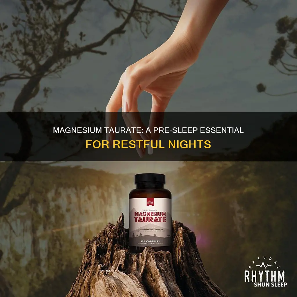 when do you take magnesium taurate to improve sleep