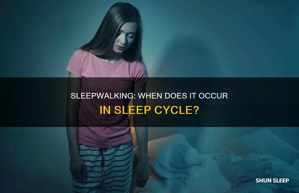 when does sleep walking take place in the sleep cycle