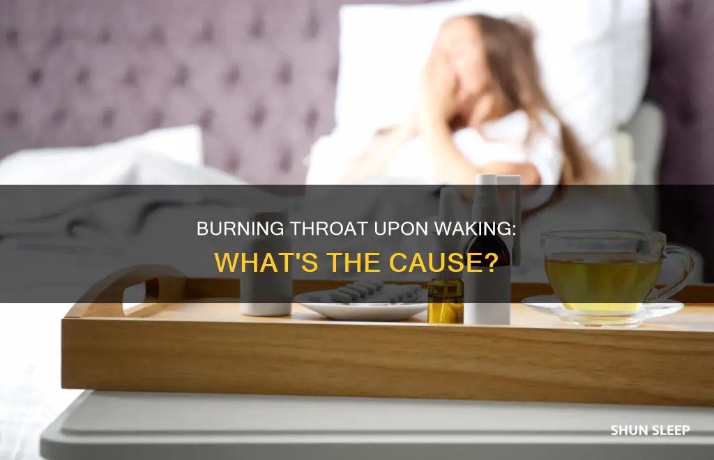 when i sleep i wake up with a burning throat