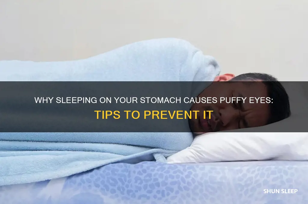 when i sleep on my stomach my eyes get puffy