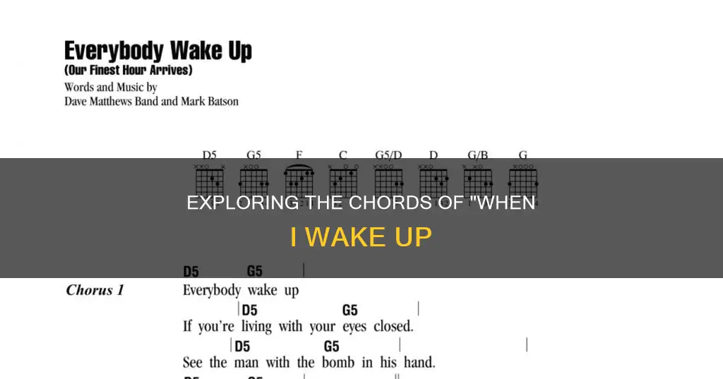 when i wake up to sleep no more chords