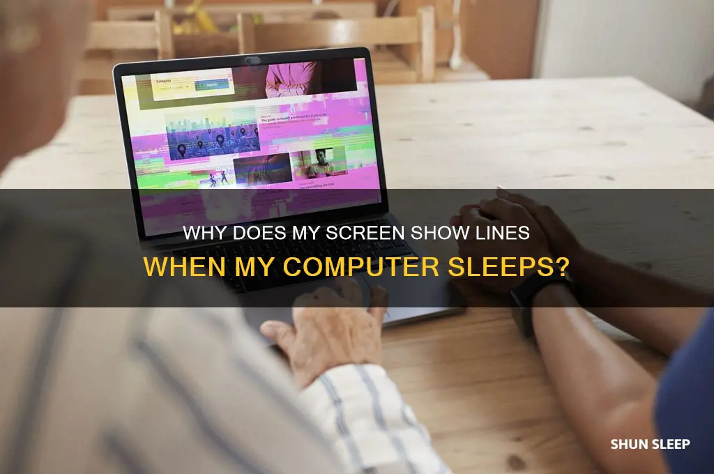 when my computer goes to sleep the screen get lines