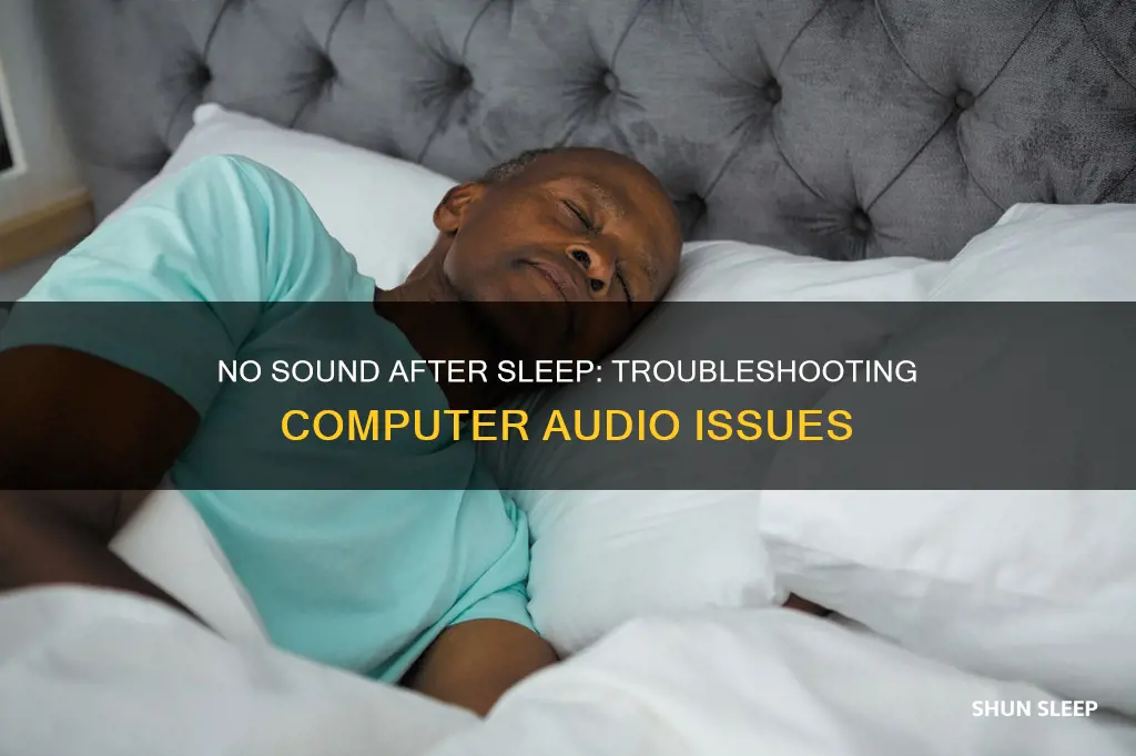 when my computer wakes from sleep theres no sound