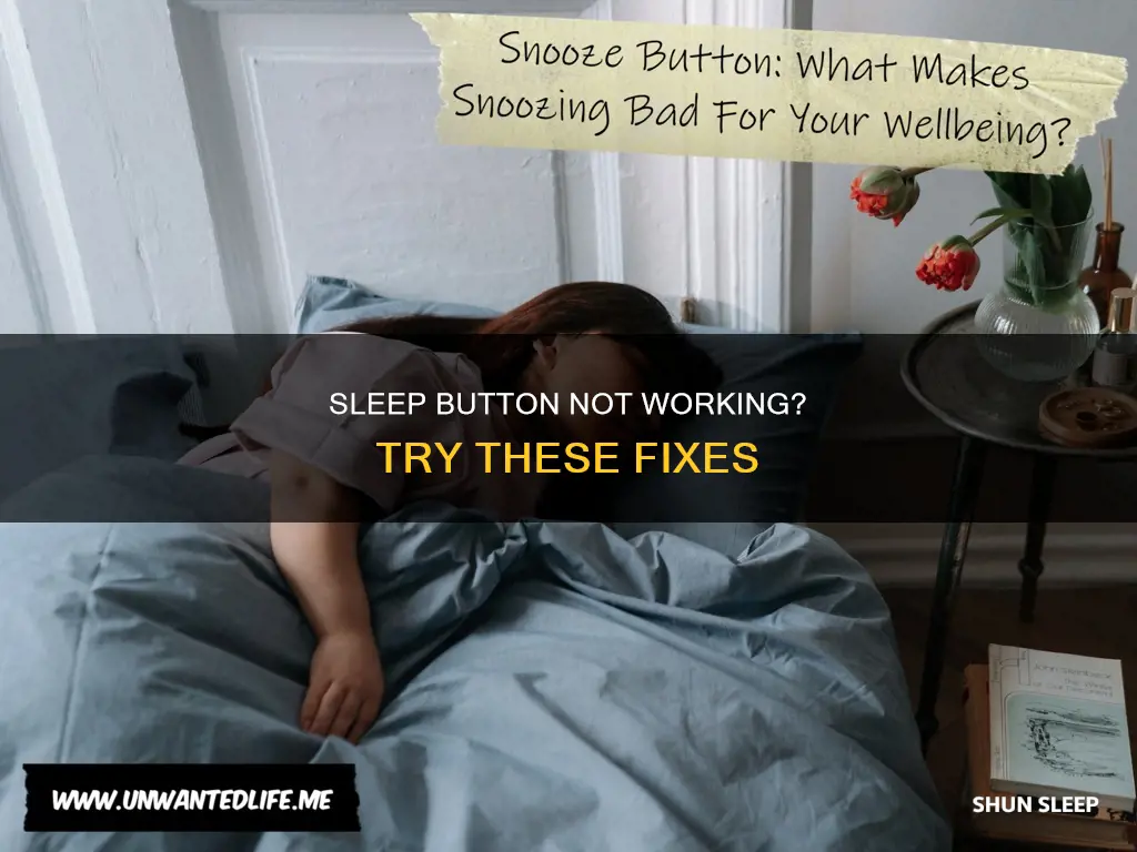 when pressing sleep button do not work