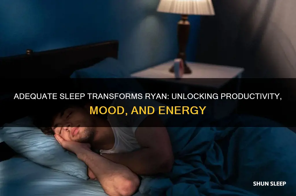 when ryan gets adequate sleep