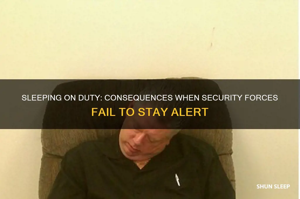 when security forces get caught sleeping on post