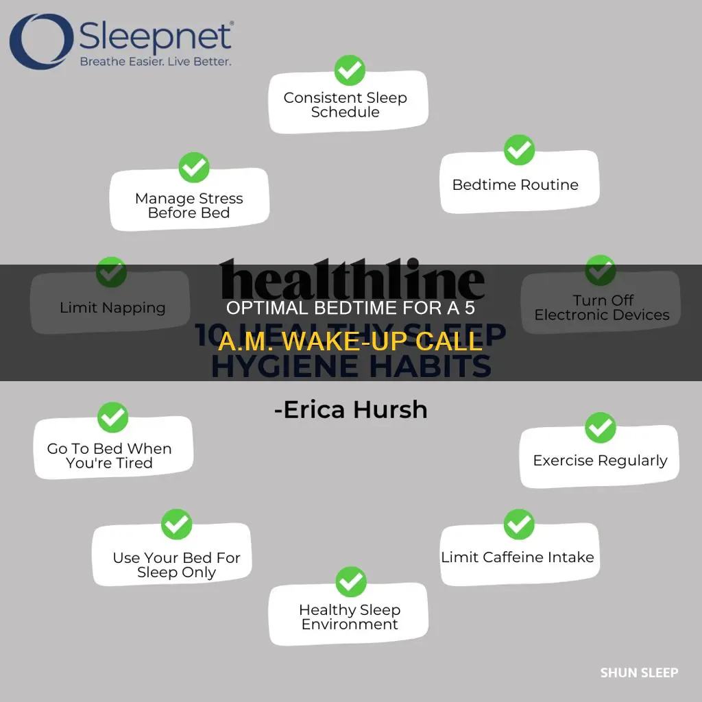 when should i sleep if i wake up at 5