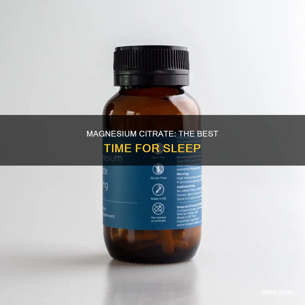 when should i take magnesium citrate for sleep
