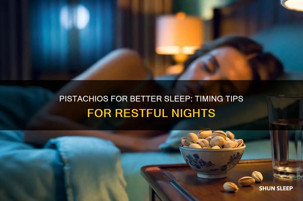 when should you eat pistachios to help you sleep