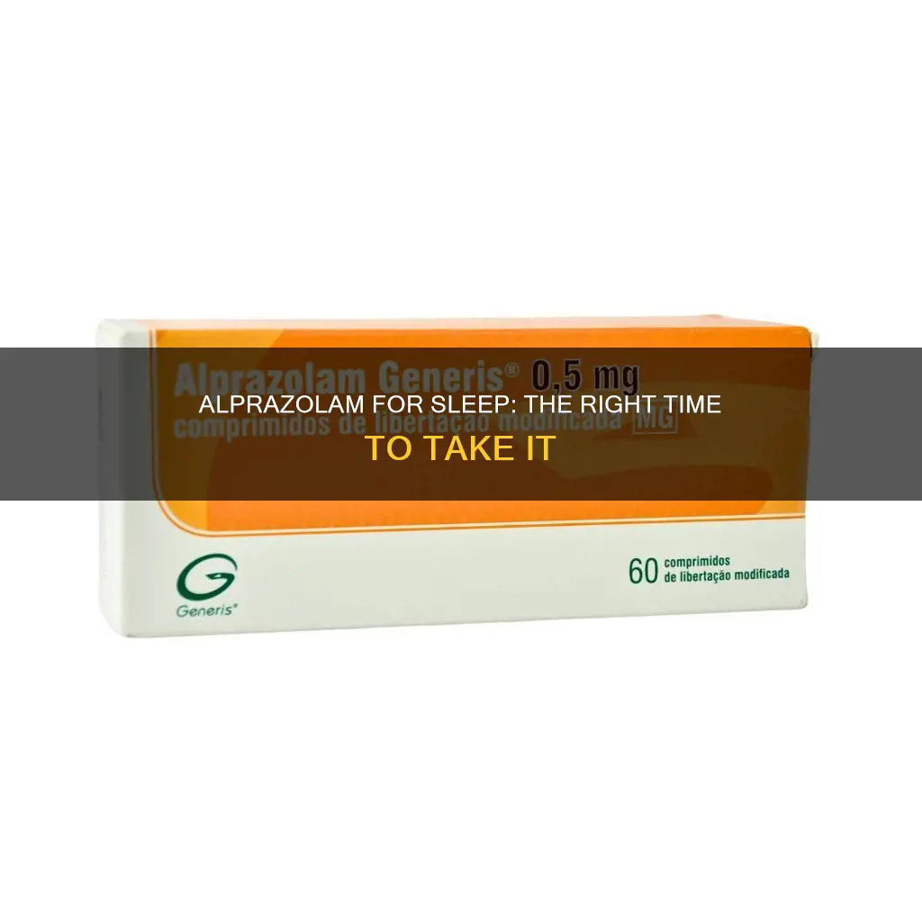 when should you take alprazolam for sleep